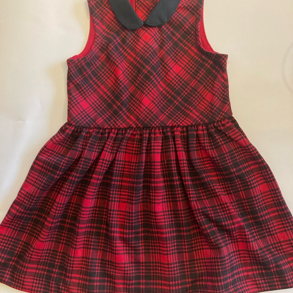 Ralph Lauren Red and Black plaid holiday/ Christmas dress toddler size 24 months